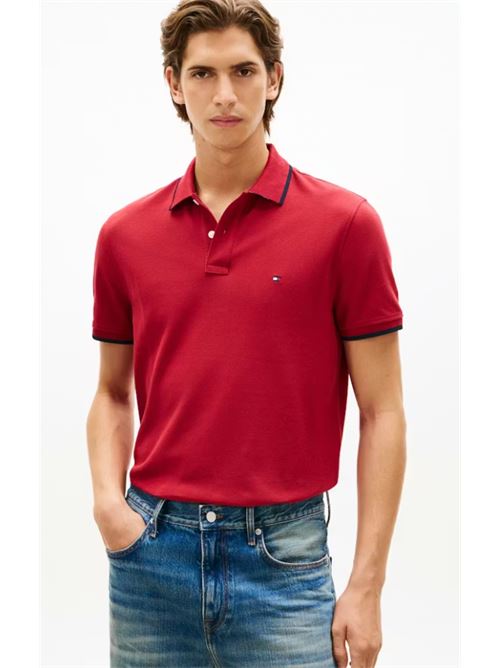 pique undercollar reg polo TOMMY HILFIGER | MW0MW42748XIT